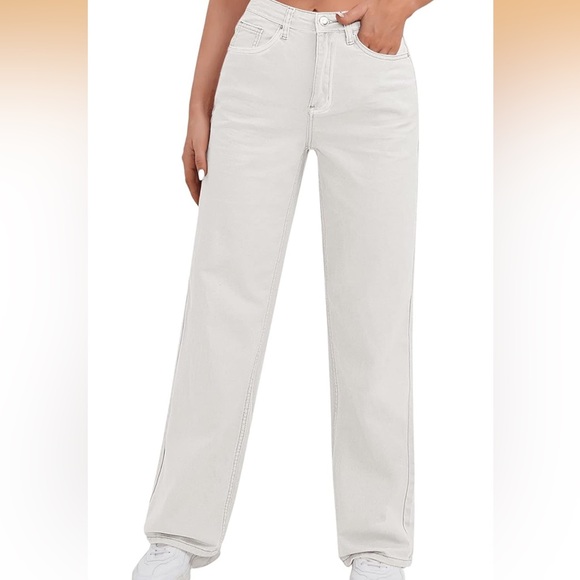 Sweatyrocks Denim - SweatyRock White Wide-Leg Cotton Pant